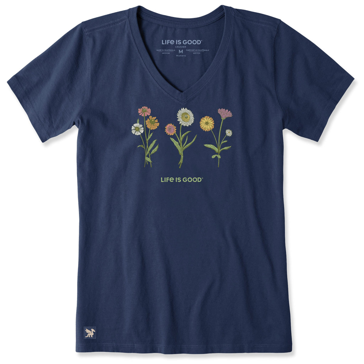 Women's Fall Botanical Flowers Short Sleeve Crusher Vee product image 1