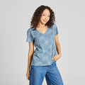 Women's Sunflower Sketch Pattern Crusher-LITE Easy Vee