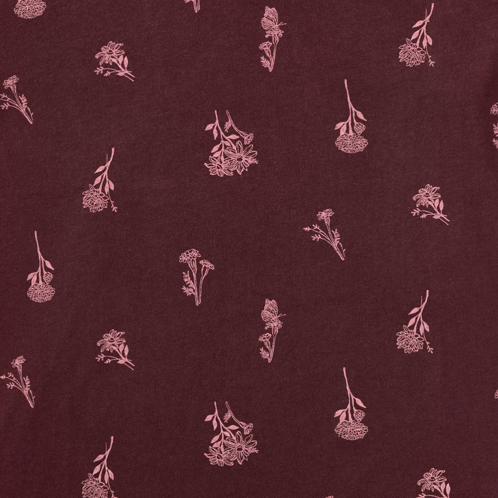 Women's Delicate Wildflower Pattern Crusher-LITE Easy Vee