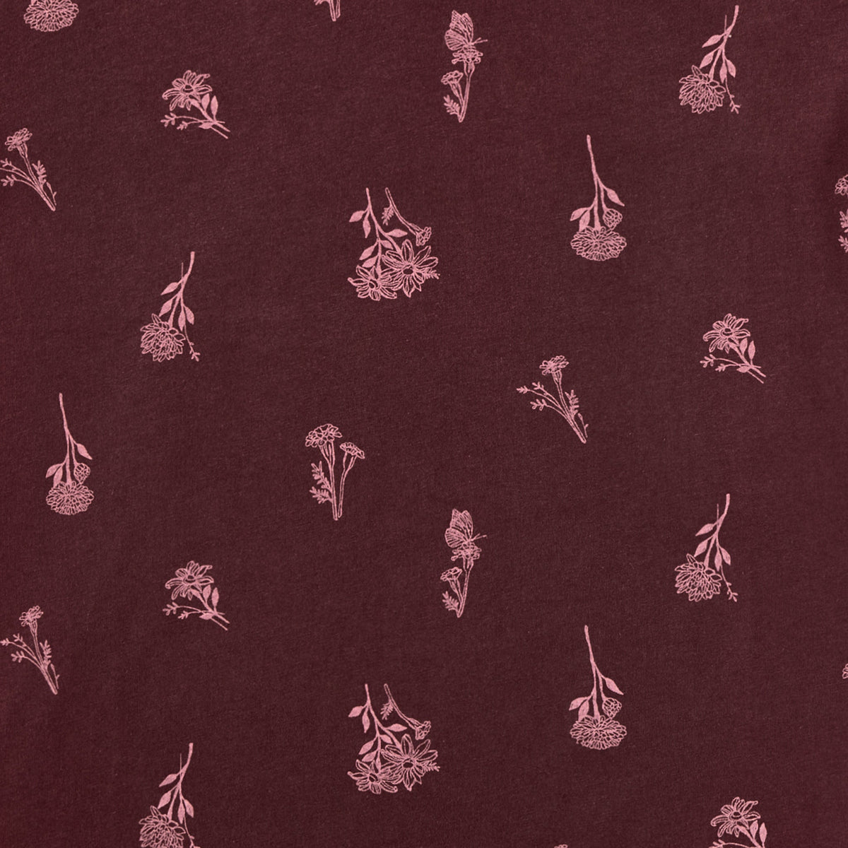 Women's Delicate Wildflower Pattern Crusher-LITE Easy Vee