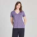 Women's Garden Doodle Pattern Crusher-LITE Easy Vee