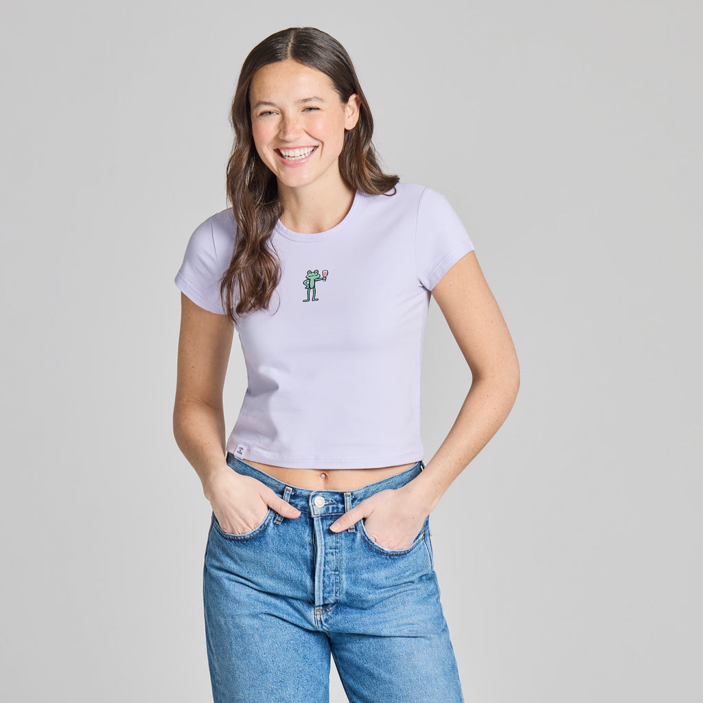 Women's Frog with Wine Baby Tee product image 1
