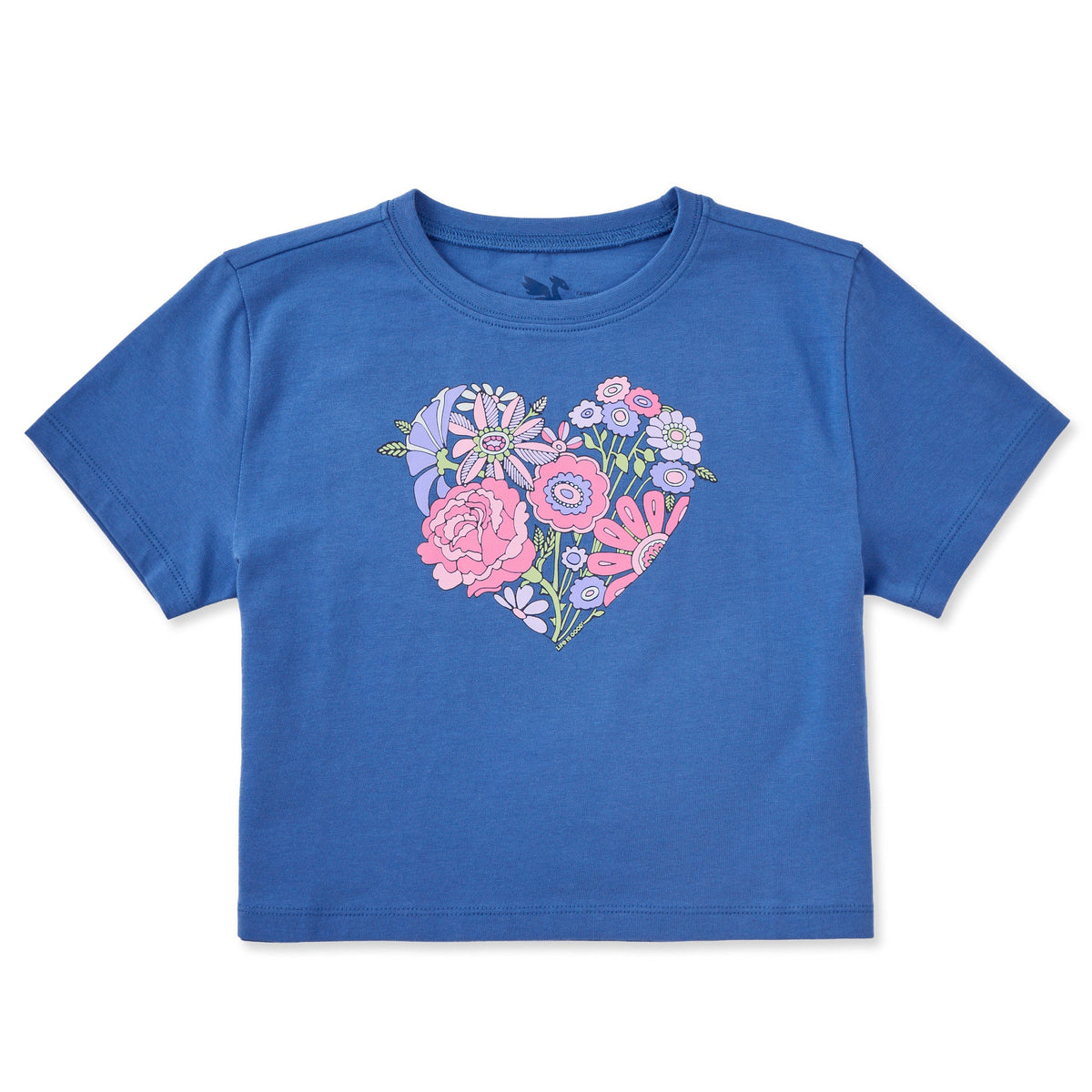 Kids Retro Flower Heart Short Sleeve Crusher Boxy Tee product image 3
