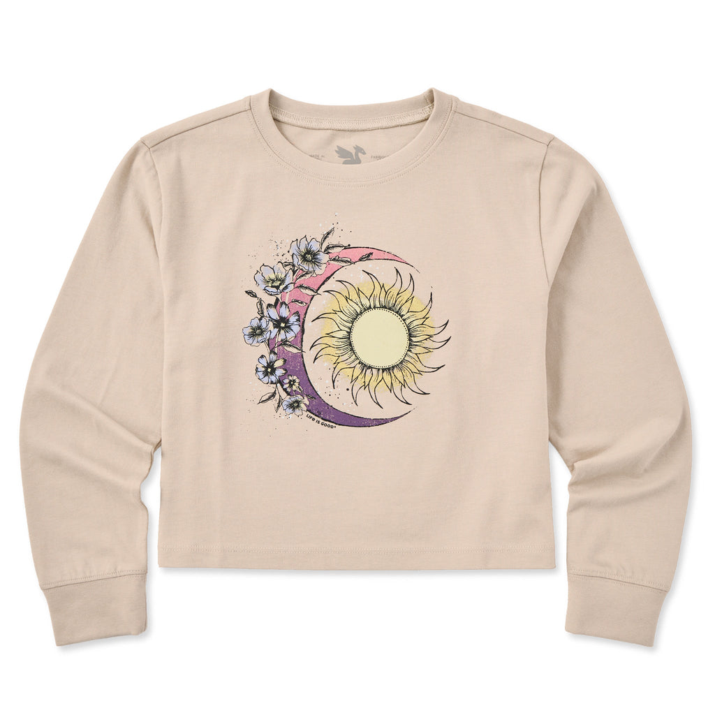 Kids Moon Flower Long Sleeve Crusher Boxy Tee product image 1