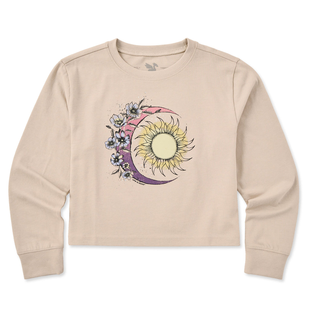 Kids Moon Flower Long Sleeve Crusher Boxy Tee product image 1