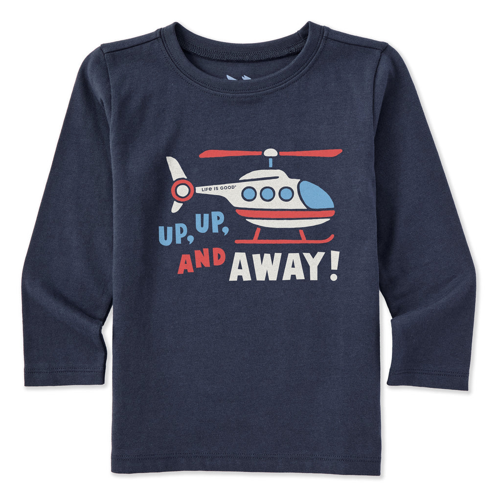 Toddler Up Up and Away Helicopter Long Sleeve Crusher Tee product image 1
