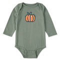 Infant Pumpkin Long Sleeve Crusher Baby Bodysuit