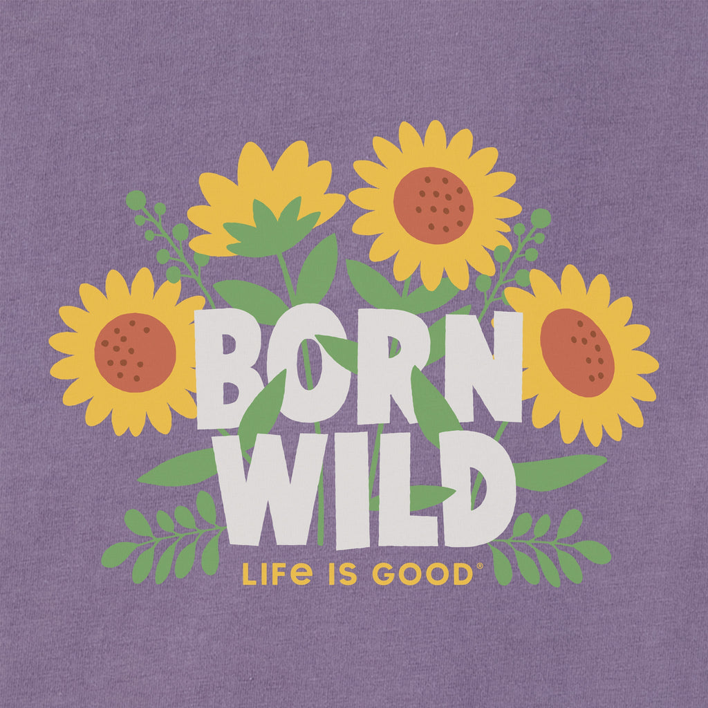 Infant Born Wild Sunflowers Long Sleeve Crusher Baby Bodysuit