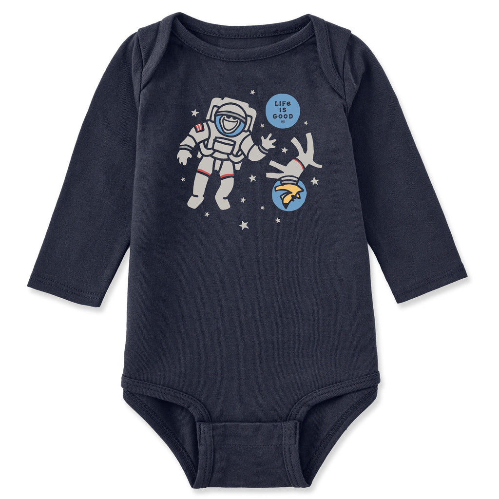 Infant Jake and Rocket in Space Long Sleeve Crusher Baby Bodysuit