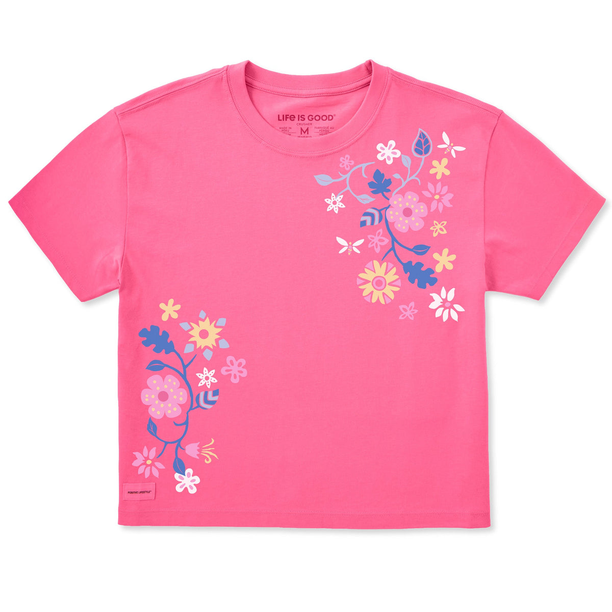 Women's Floral Vines Short Sleeve Crusher Boxy Tee product image 1