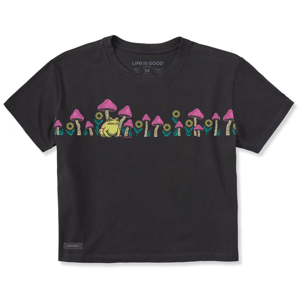 Women's Frog and Mushrooms Short Sleeve Crusher Boxy Tee product image 1