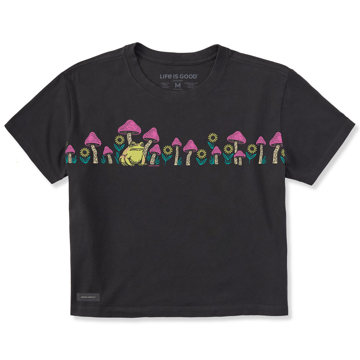 Women's Frog and Mushrooms Short Sleeve Crusher Boxy Tee product image 1