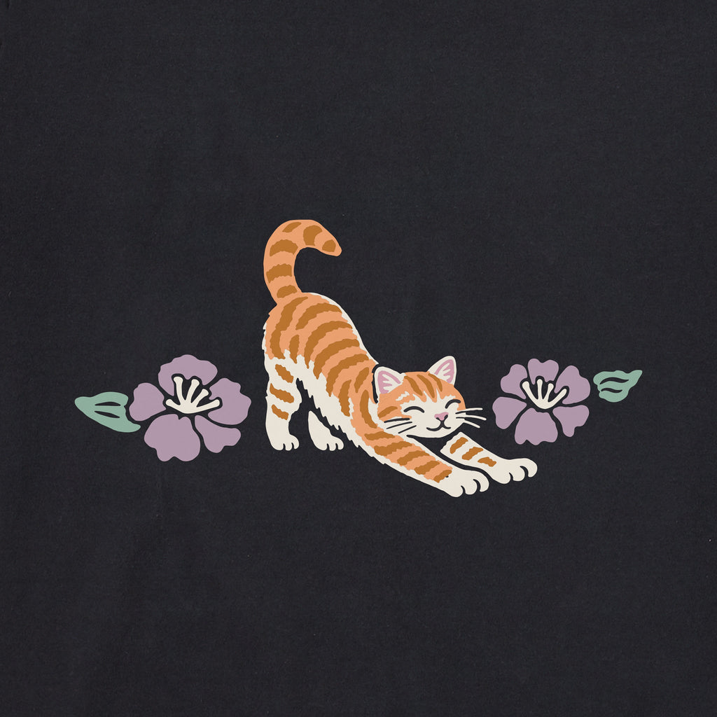 Women's Kitties in Flowers Long Sleeve Crusher Tee product image 2