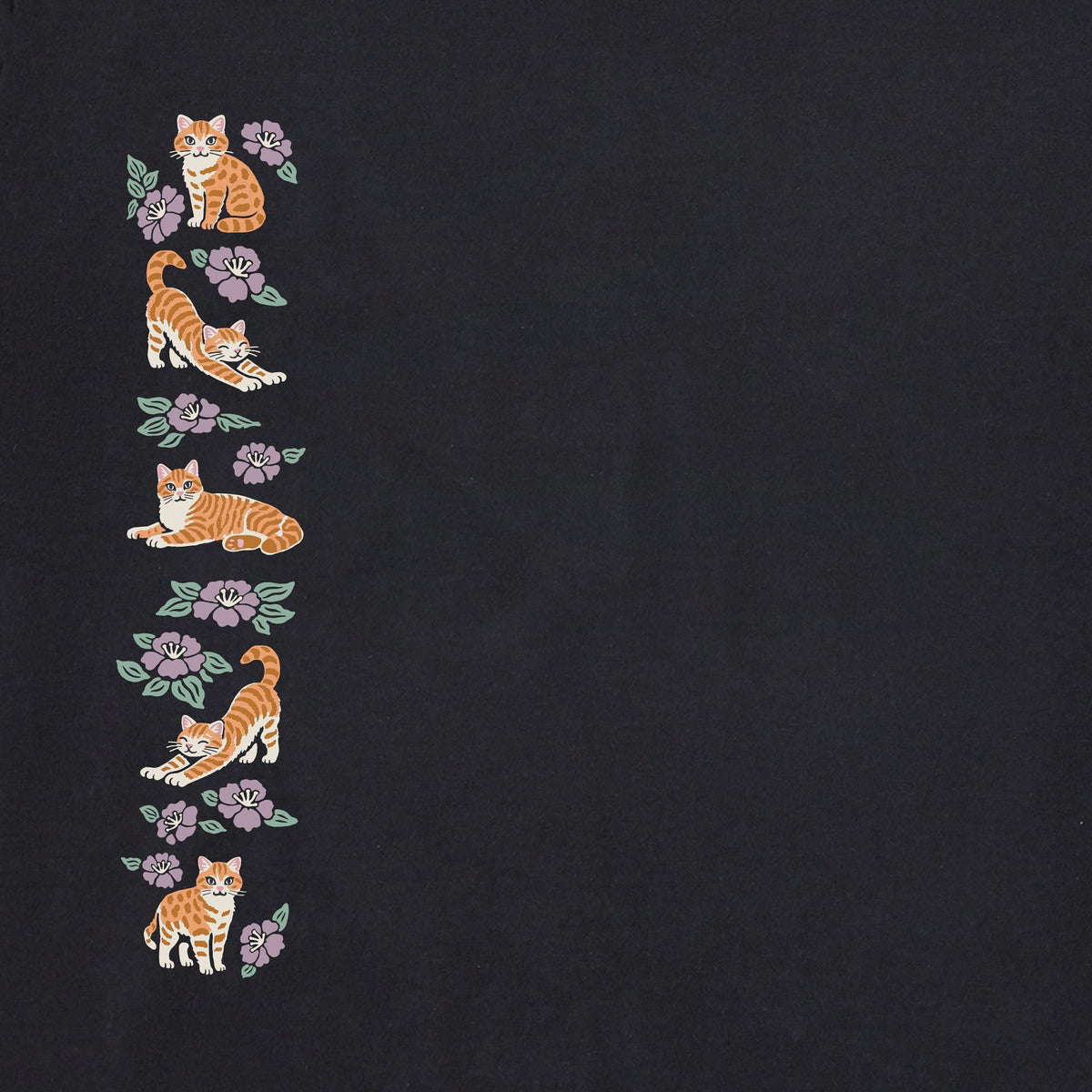 Women's Kitties in Flowers Long Sleeve Crusher Tee product image 3