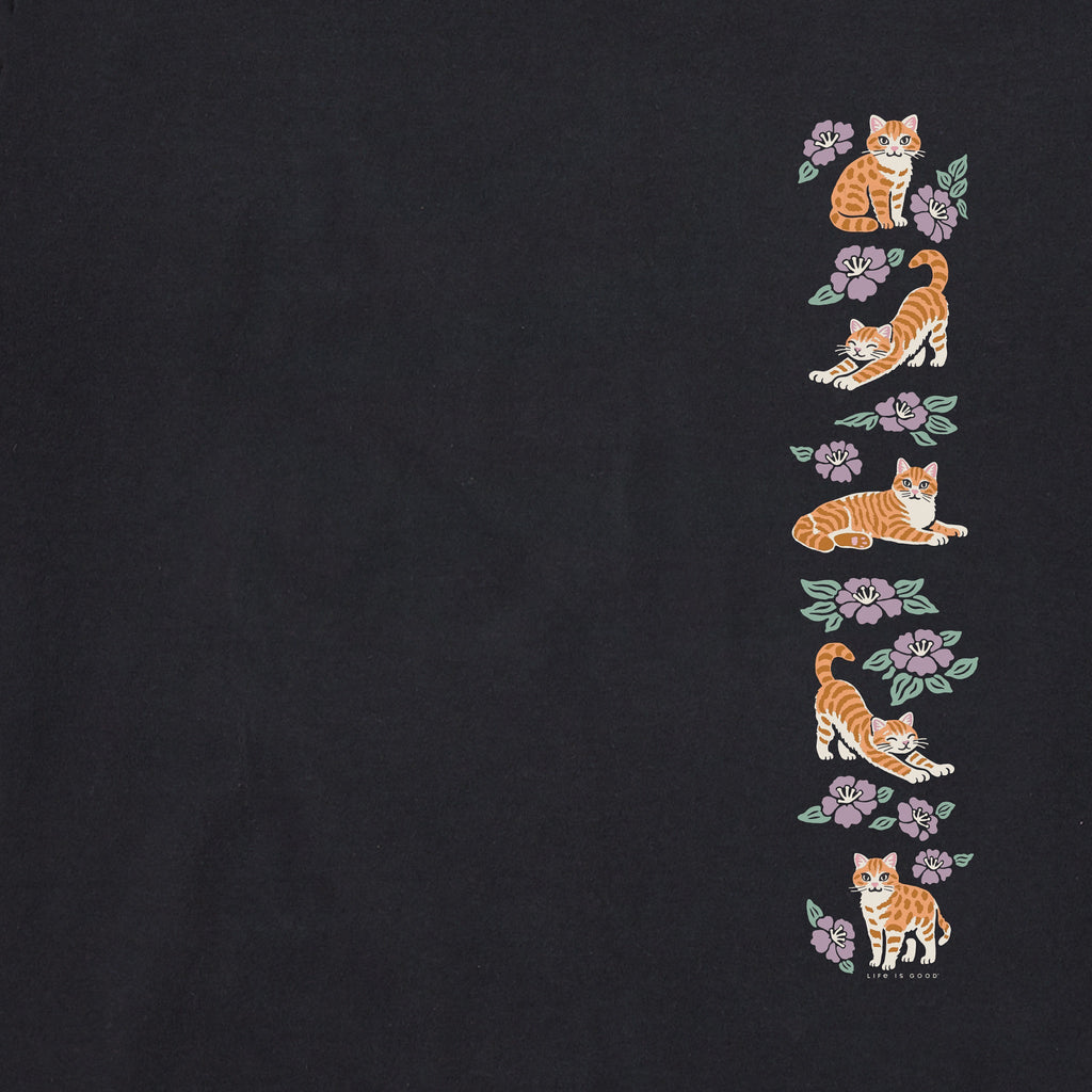 Women's Kitties in Flowers Long Sleeve Crusher Tee product image 4