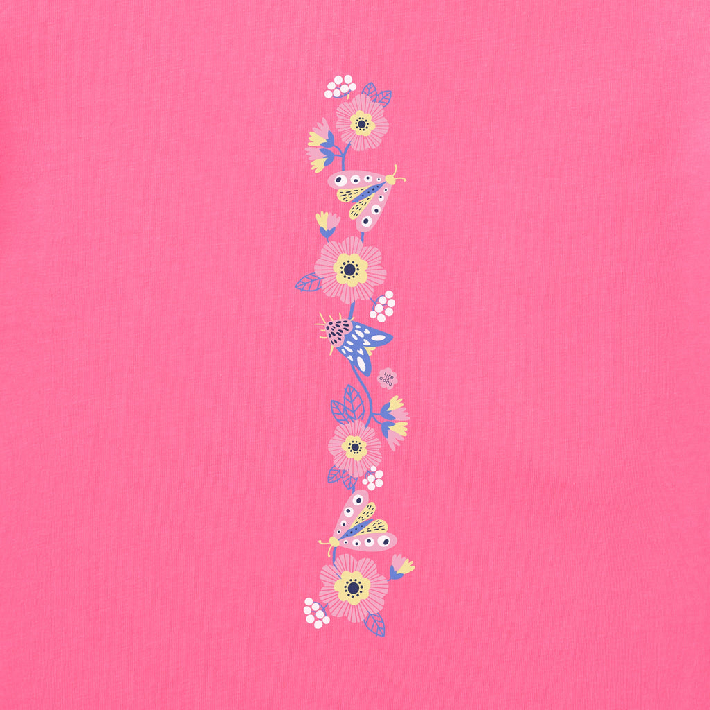 Women's Moth Flowers Long Sleeve Crusher Tee product image 3