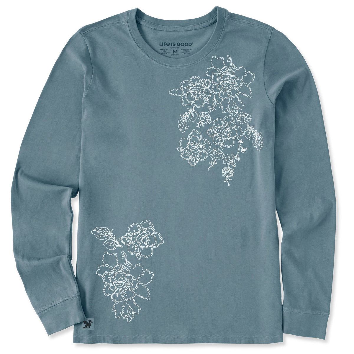 Women's Floral Linework Long Sleeve Crusher Tee product image 1