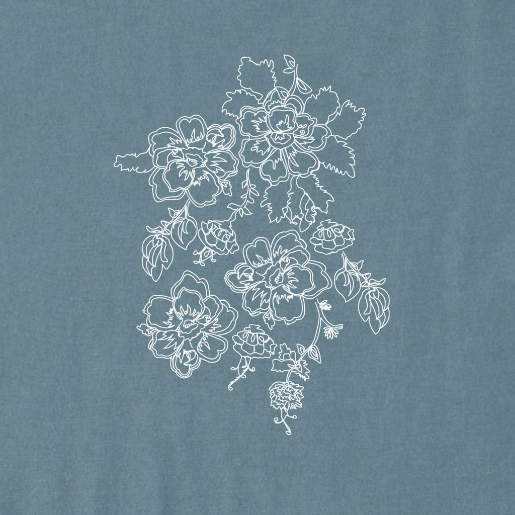 Women's Floral Linework Long Sleeve Crusher Tee product image 2