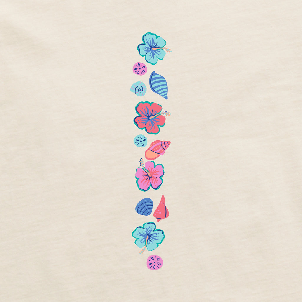 Women's Hibiscus Shells Long Sleeve Crusher Boxy Tee product image 2