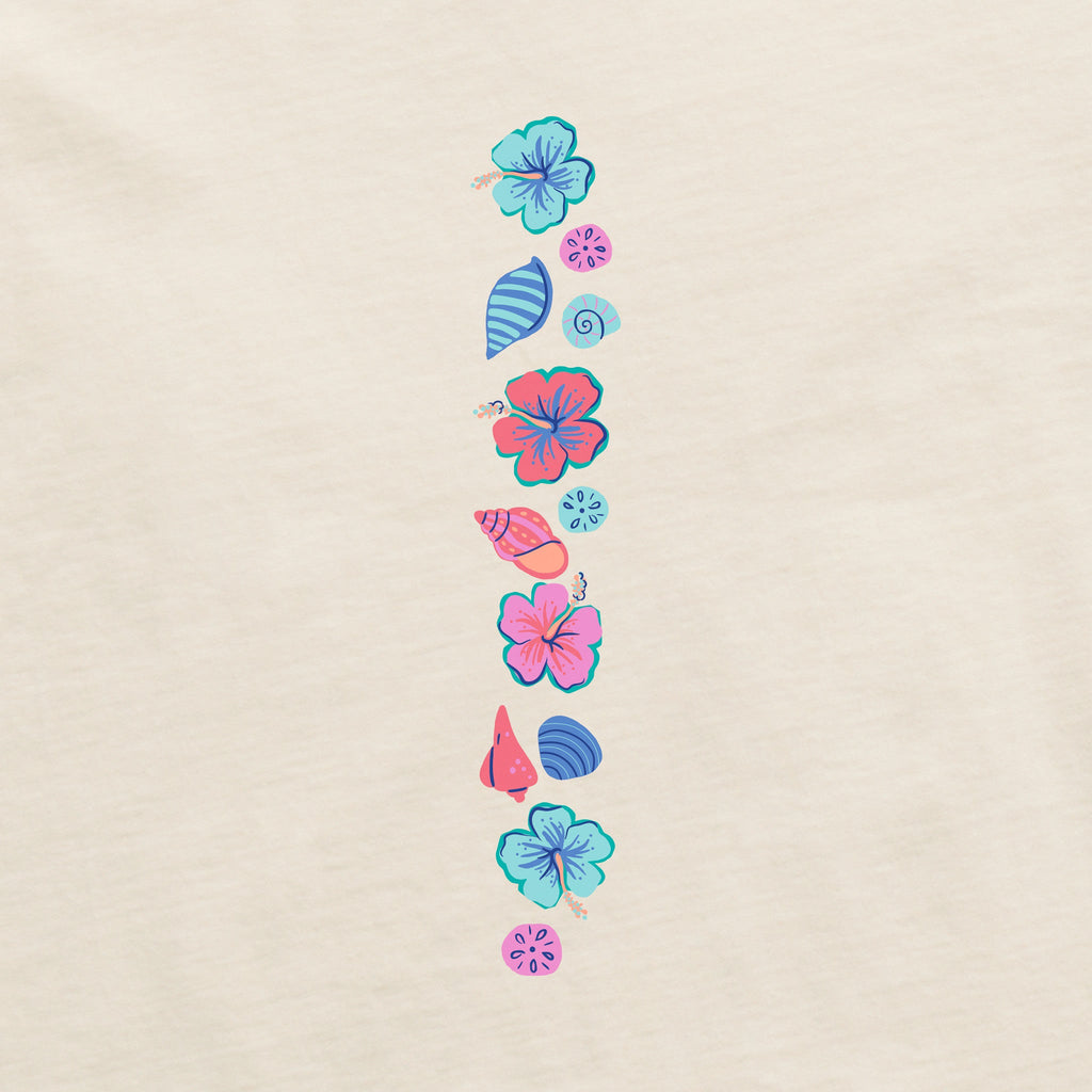 Women's Hibiscus Shells Long Sleeve Crusher Boxy Tee product image 3