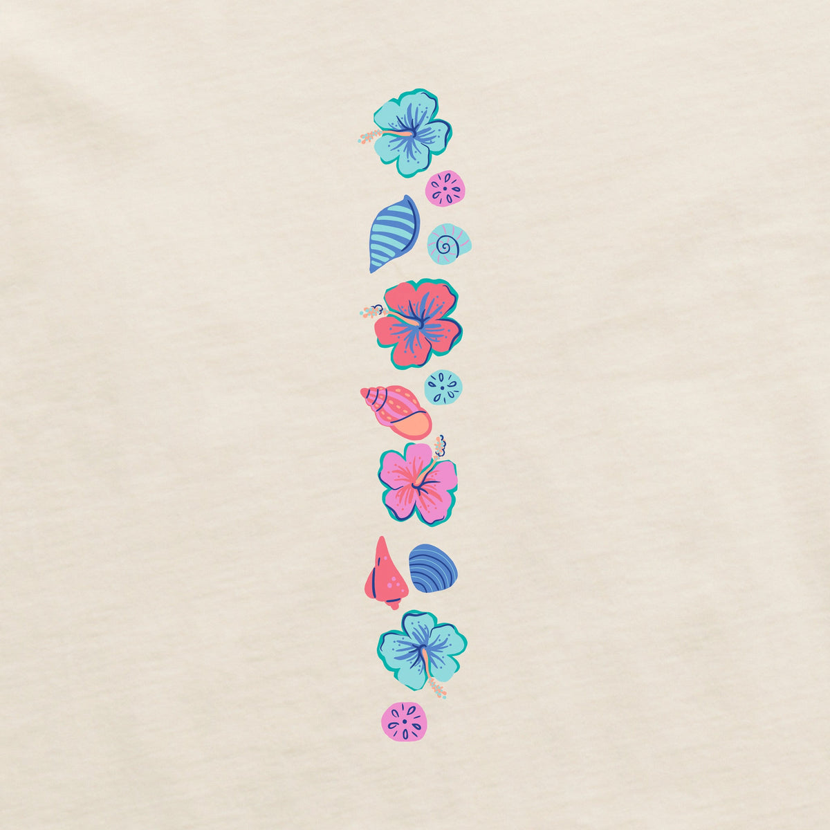 Women's Hibiscus Shells Long Sleeve Crusher Boxy Tee product image 3