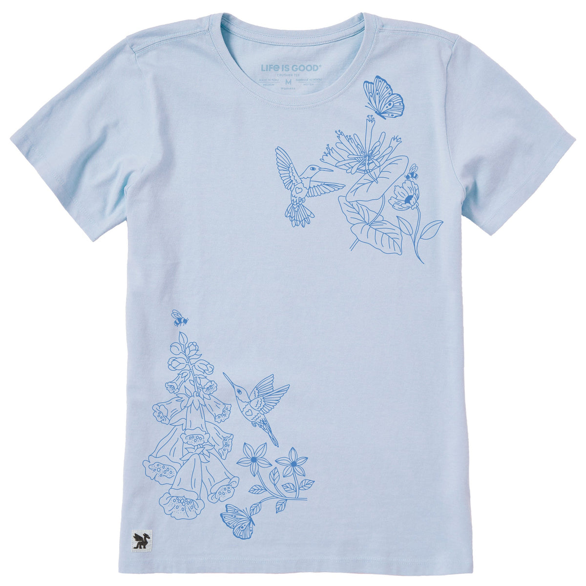 Women's Hummingbird Florals Short Sleeve Crusher Tee product image 1