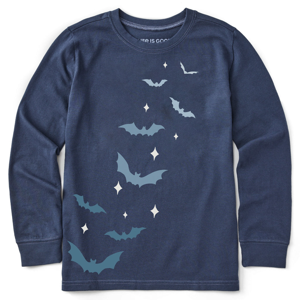 Kids Flying Bats Long Sleeve Crusher Tee product image 1