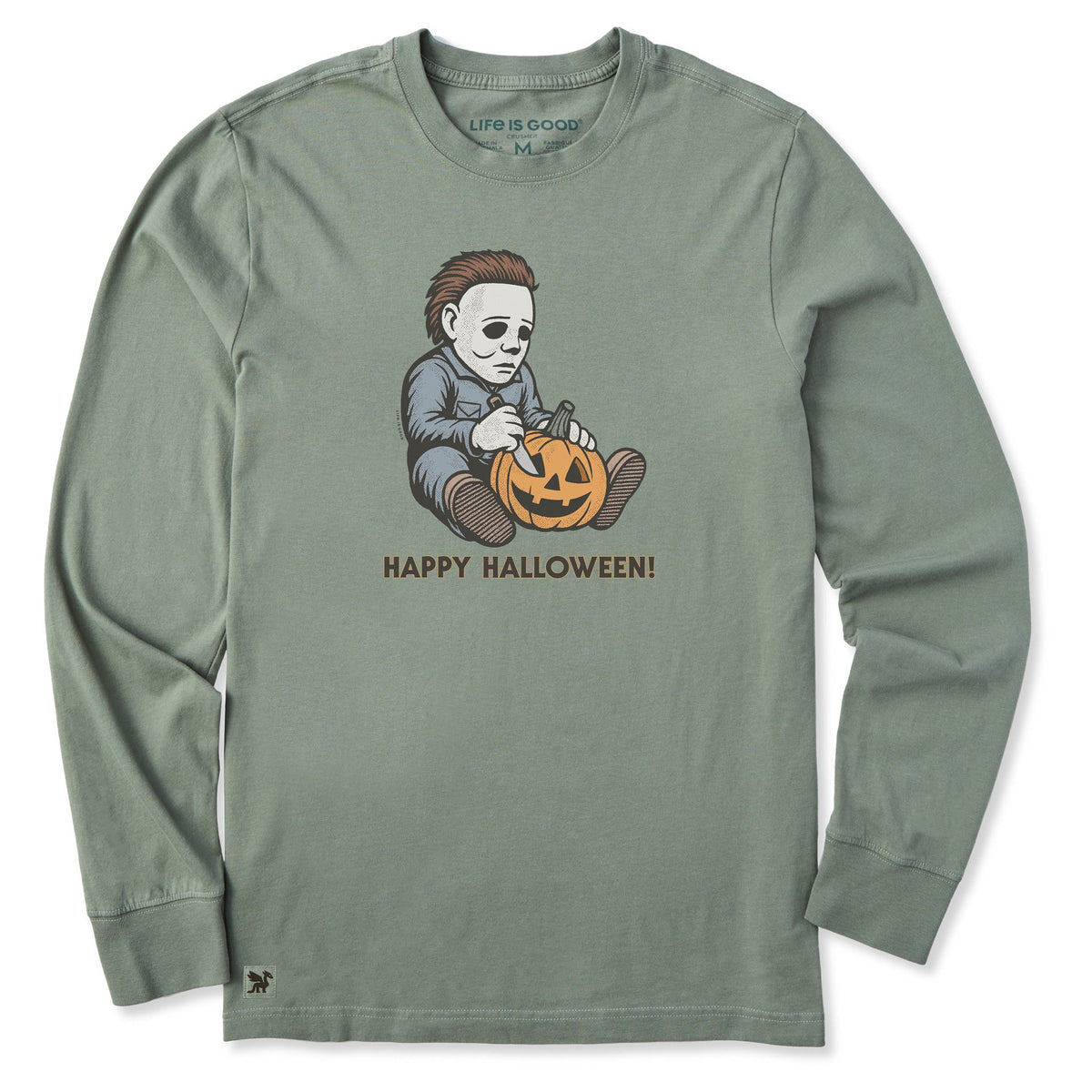Men's Happy Halloween Carving Long Sleeve Crusher Tee product image 1