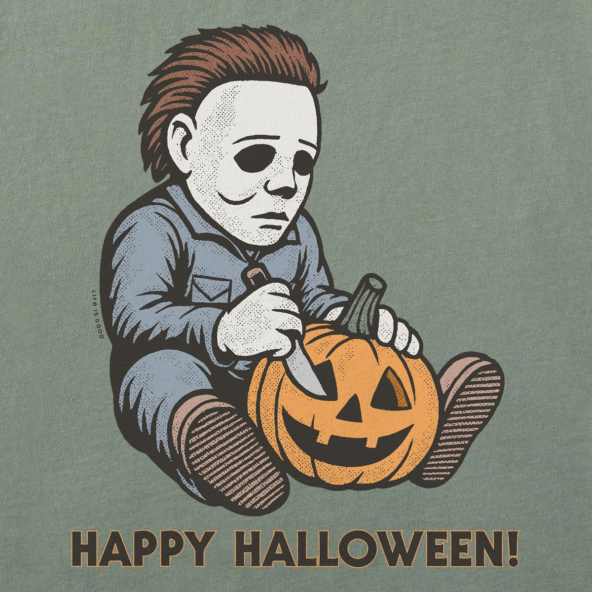 Men's Happy Halloween Carving Long Sleeve Crusher Tee product image 2