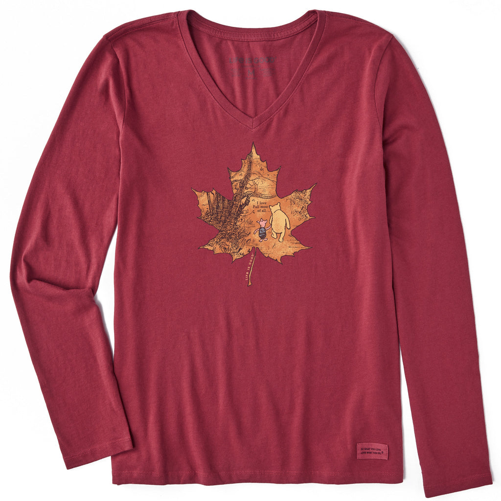 Women's Winnie & P Maple Leaf Long Sleeve Crusher Vee product image 1