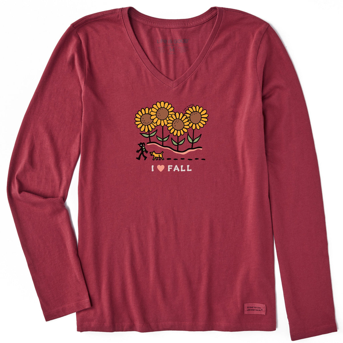 Women's I Love Fall Sunflower Hike Long Sleeve Crusher Vee product image 1
