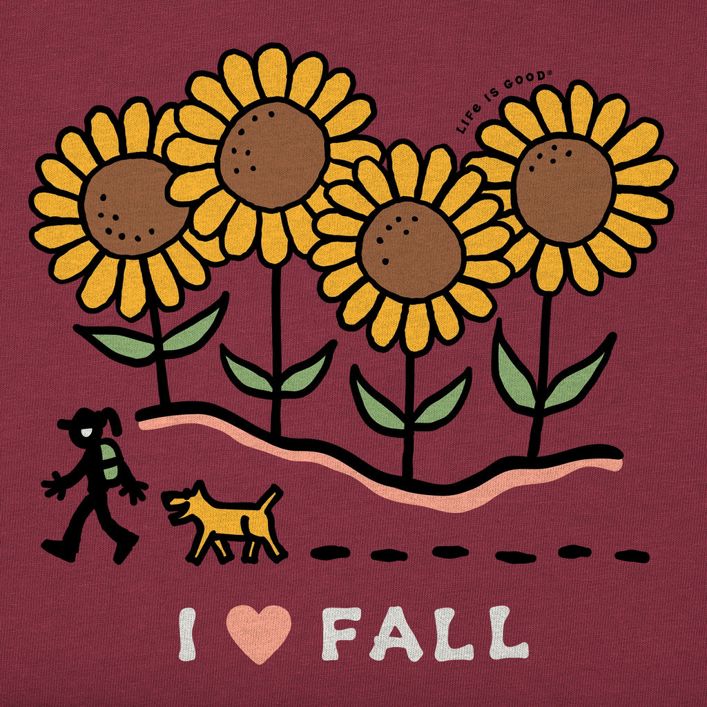 Women's I Love Fall Sunflower Hike Long Sleeve Crusher Vee product image 2