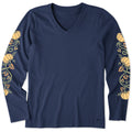 Women's pumpkin patch Long Sleeve Crusher Vee product image 1