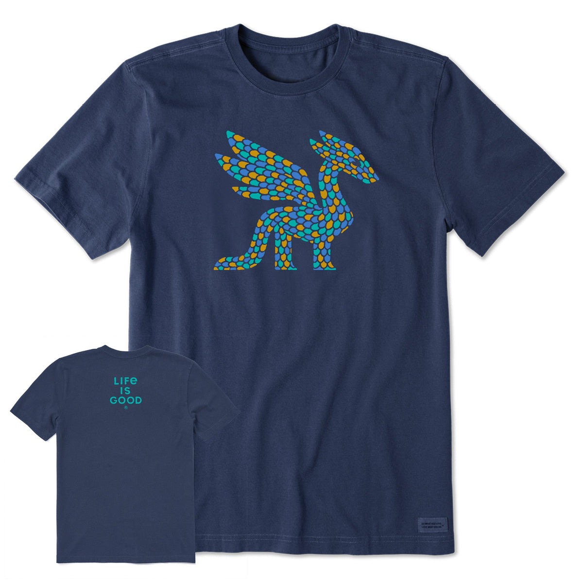 Men's Dragon Scale Mosaic Short Sleeve Crusher Tee product image 1