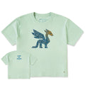 Women's Dragon Mosaic Short Sleeve Crusher Boxy Tee product image 1
