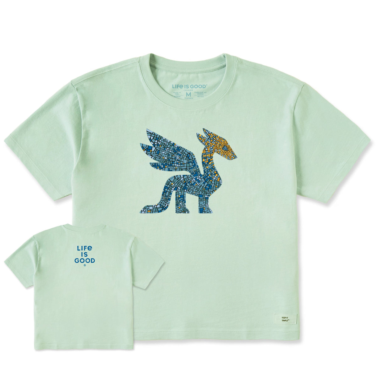 Women's Dragon Mosaic Short Sleeve Crusher Boxy Tee product image 1