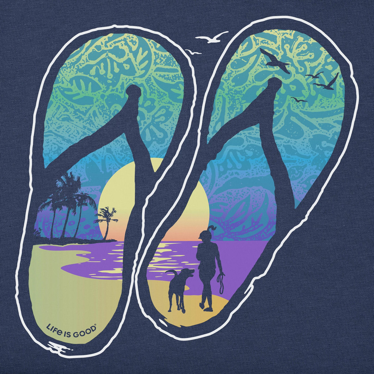 Flip Flops Tropical Sunset