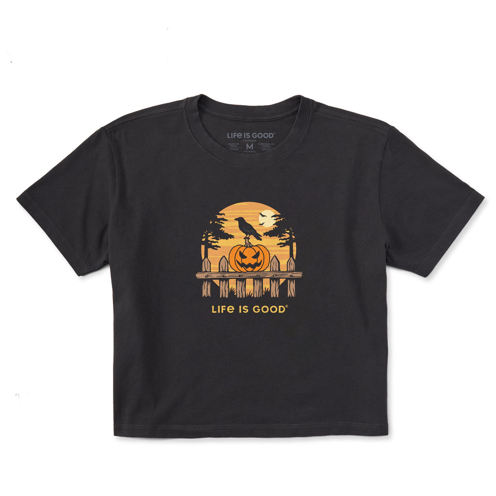 Women's Jack O Lantern Crow Short Sleeve Crusher Boxy Tee product image 1