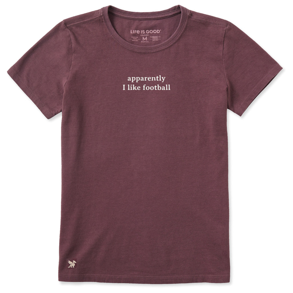 Women's Apparently I like Football Short Sleeve Crusher Tee product image 1