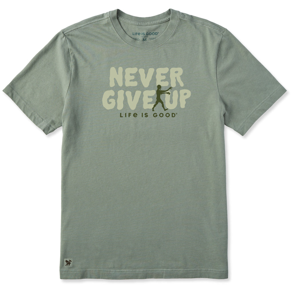 Men's Never Give Up Zombie Short Sleeve Crusher Tee product image 1