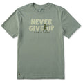 Men's Never Give Up Zombie Short Sleeve Crusher Tee product image 1
