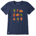 Women's Nine Fall Leaves Short Sleeve Crusher Tee product image 1