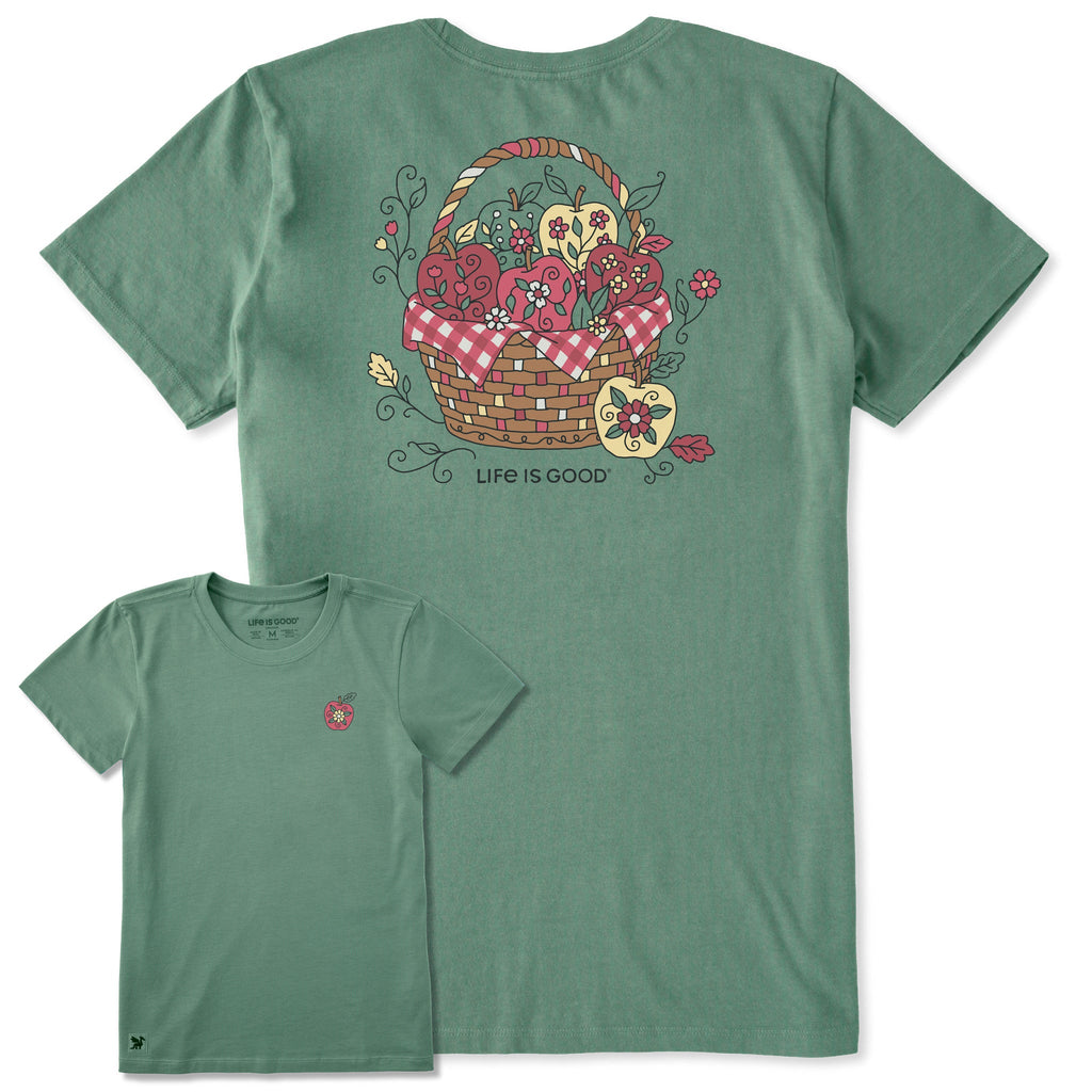Women's Doodle Apple Basket Short Sleeve Crusher Tee product image 1
