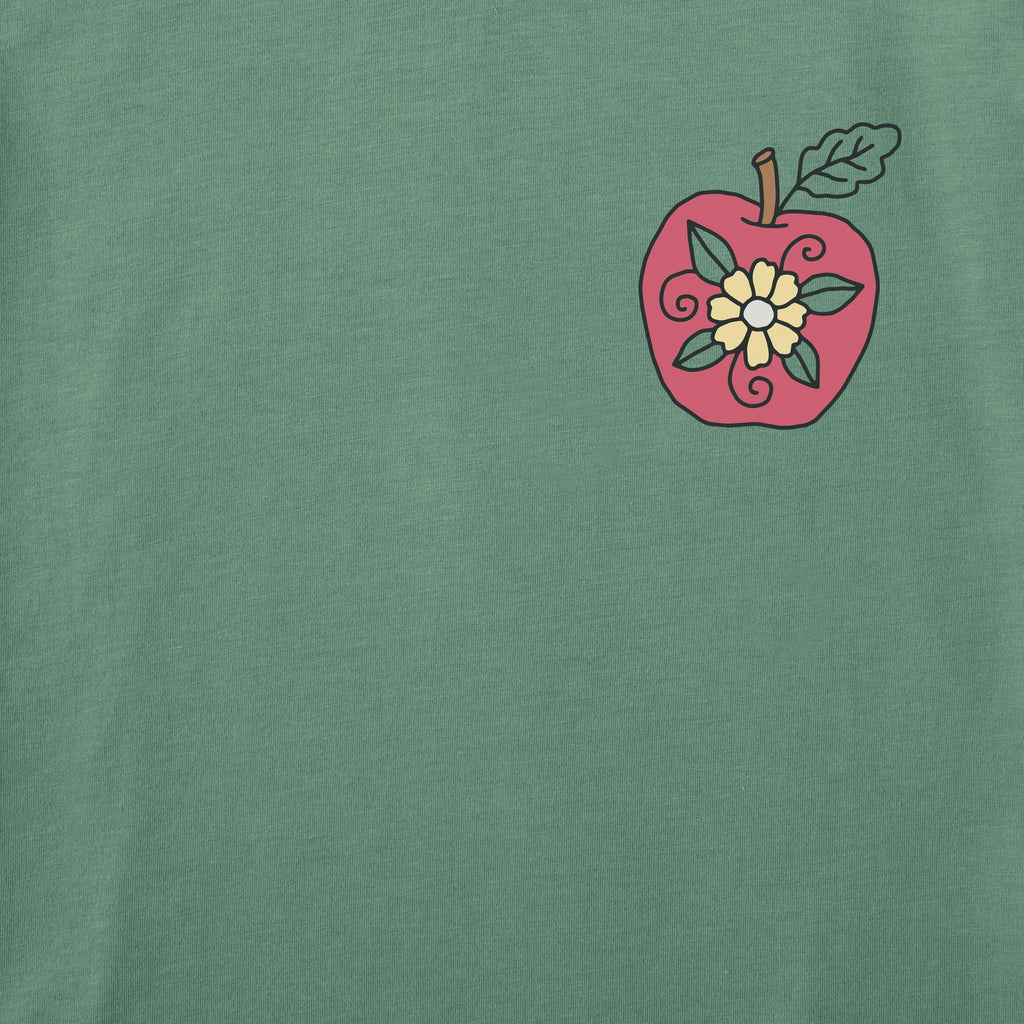Women's Doodle Apple Basket Short Sleeve Crusher Tee product image 3