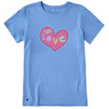 Women's Made With Love Quilt Heart Short Sleeve Crusher Tee product image 1
