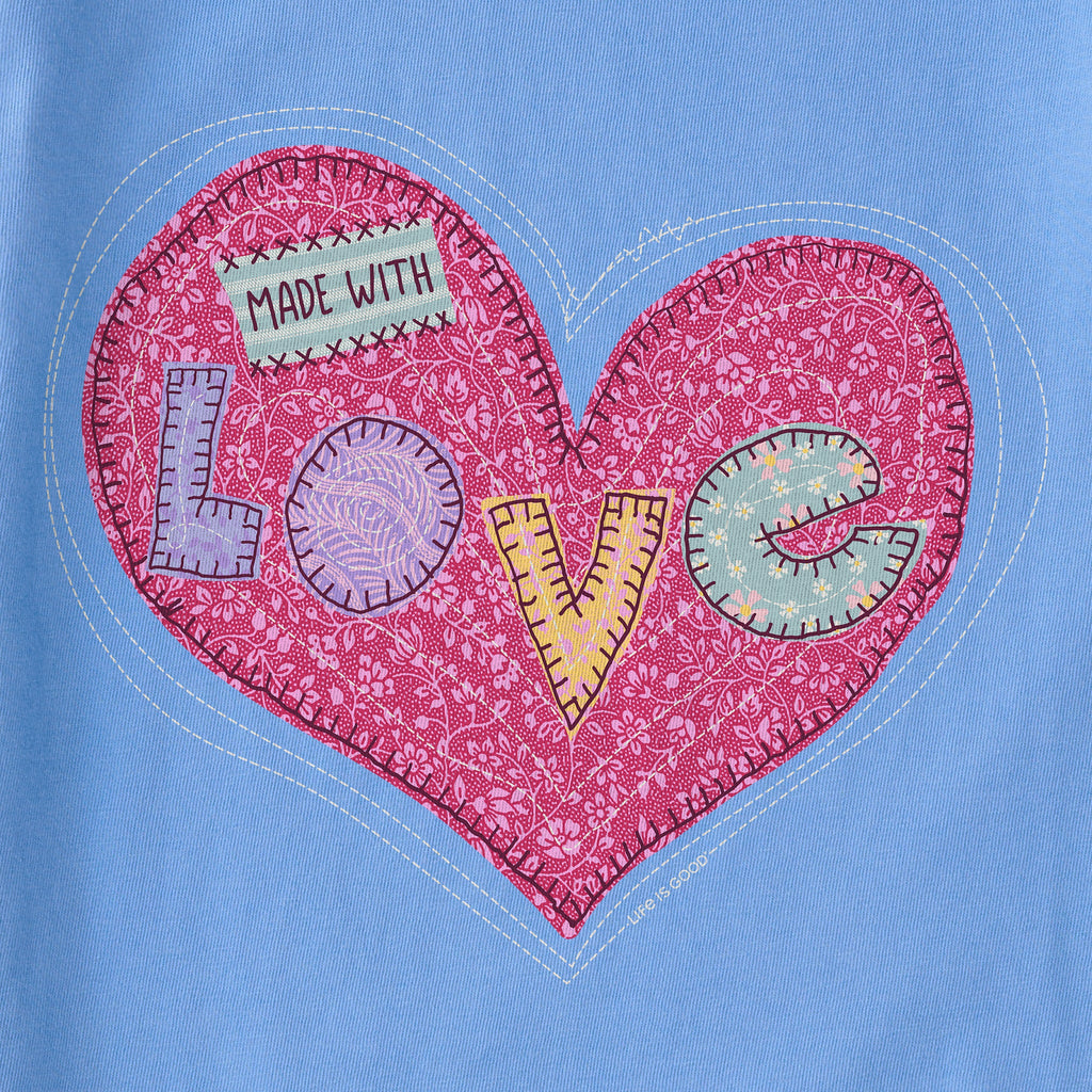 Women's Made With Love Quilt Heart Short Sleeve Crusher Tee product image 2