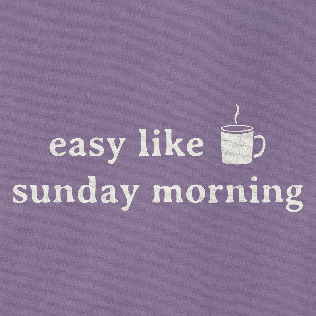 Women's Easy Like Sunday Morning Coffee Short Sleeve Crusher Boxy Tee