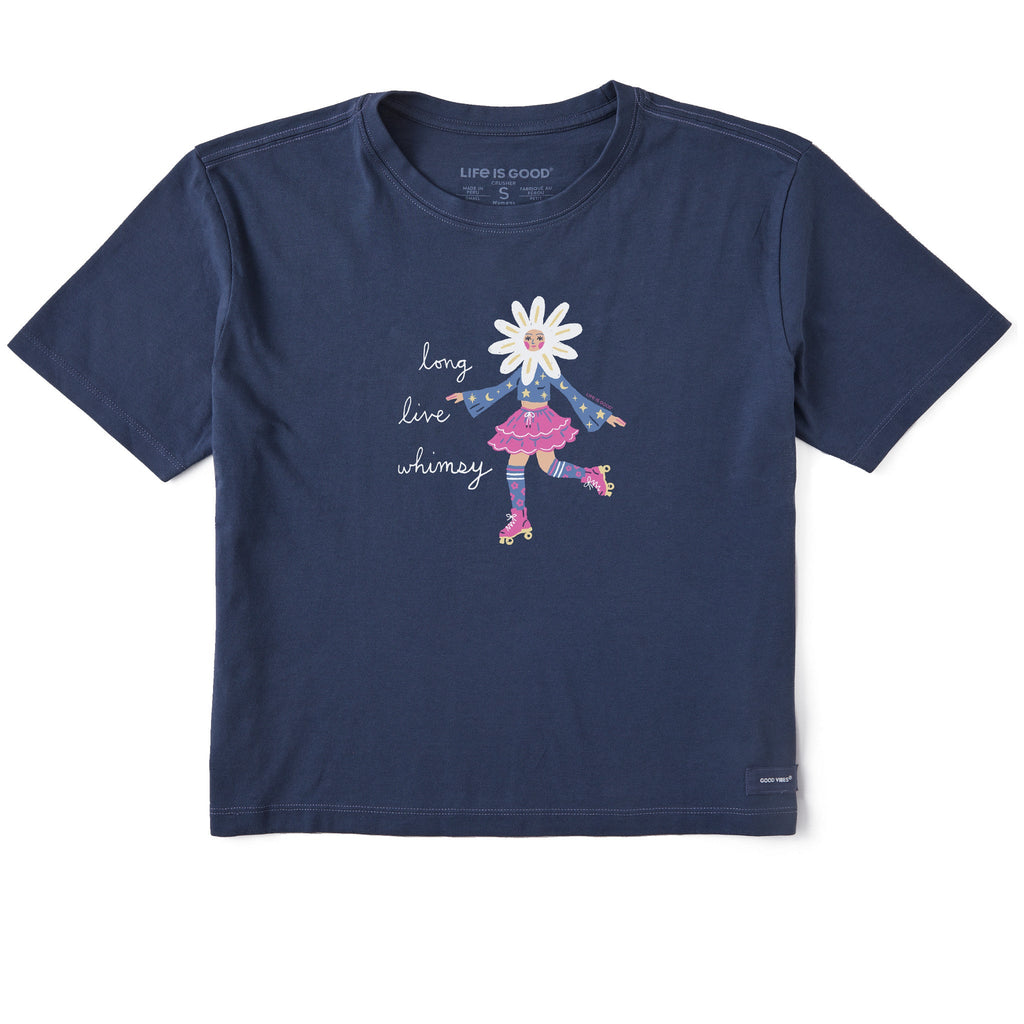 Women's Long Live Whimsy Short Sleeve Crusher Boxy Tee