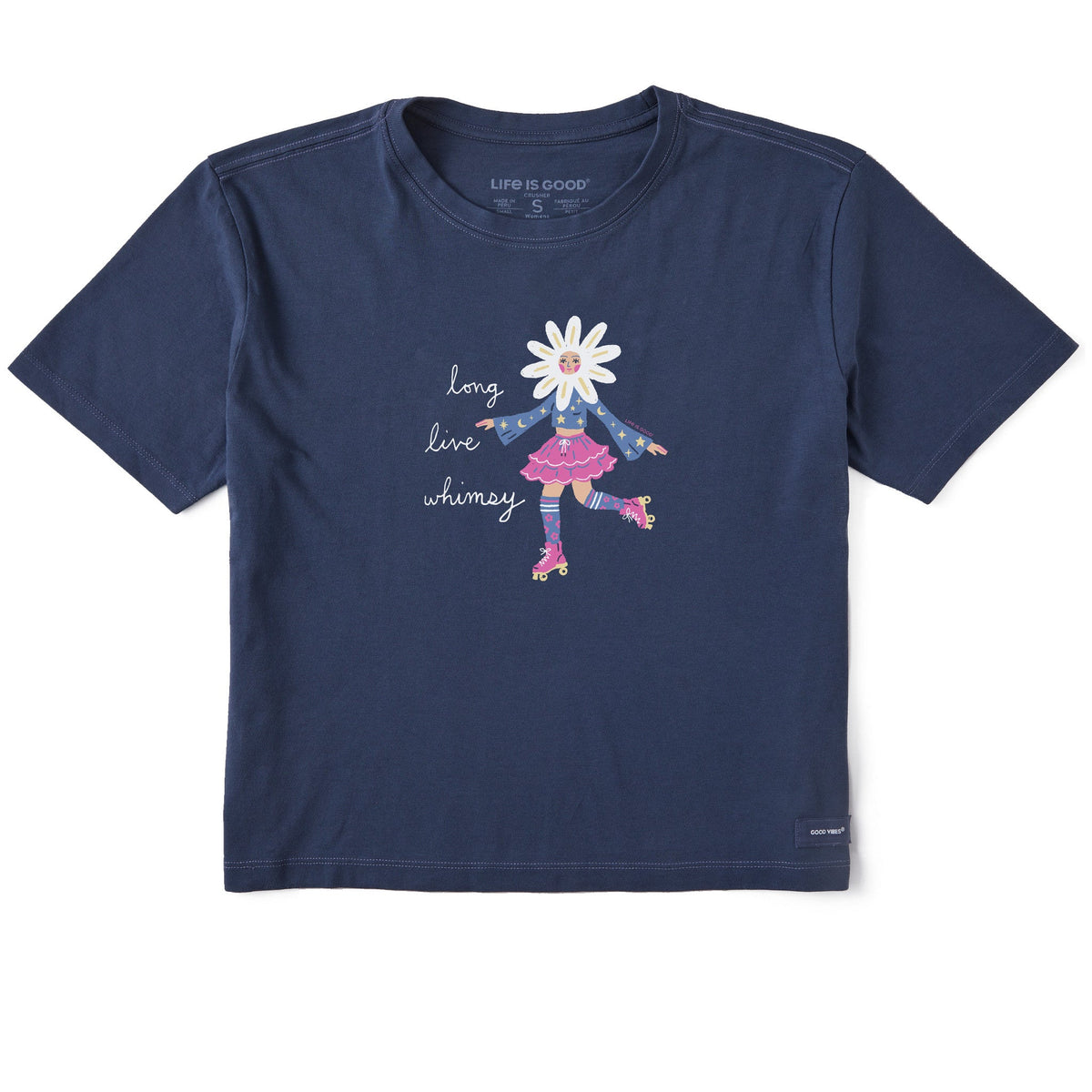 Women's Long Live Whimsy Short Sleeve Crusher Boxy Tee