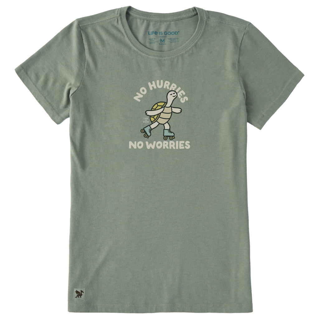 Women's No Hurries Turtle Skate Short Sleeve Crusher Tee product image 1